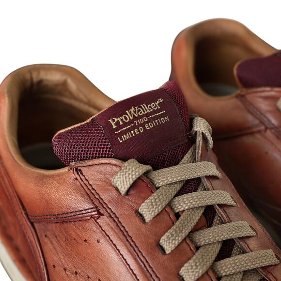 Men's Brown Leather Rockport ProWalker 7100 Laceup Sneaker - Size 12 - Picture 8 of 15